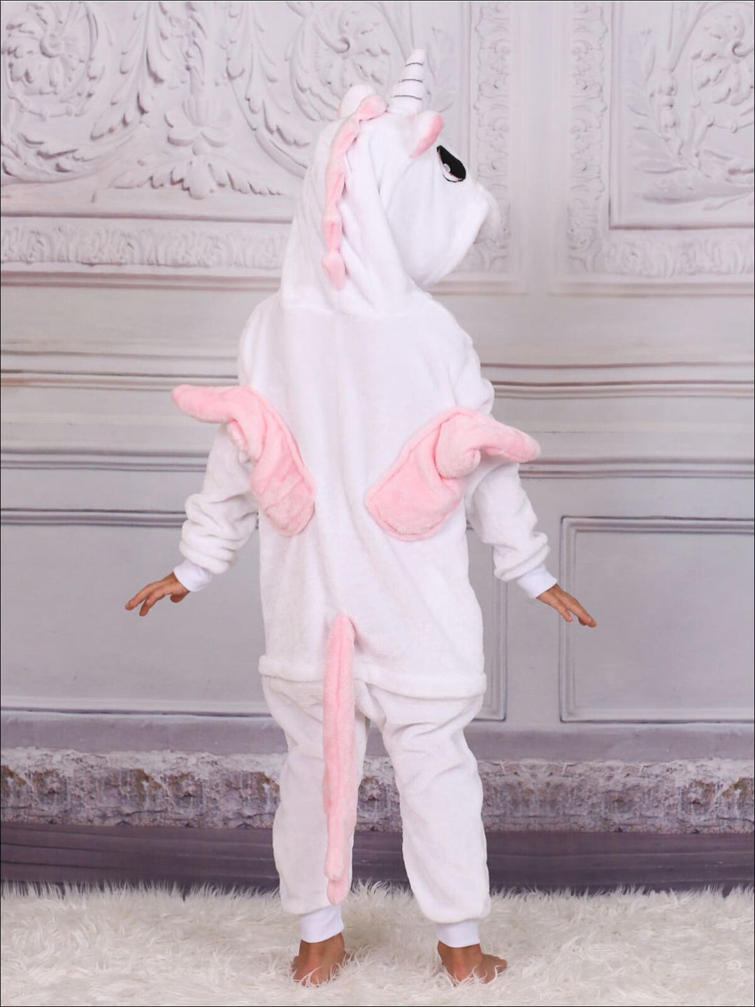 Kids Onesie Unicorn Hooded Pajamas (Black & Pink) - Girls Pajama