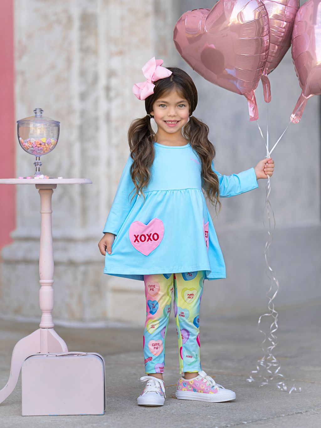 Sweethearts Conversational Heart Tunic and Legging Set