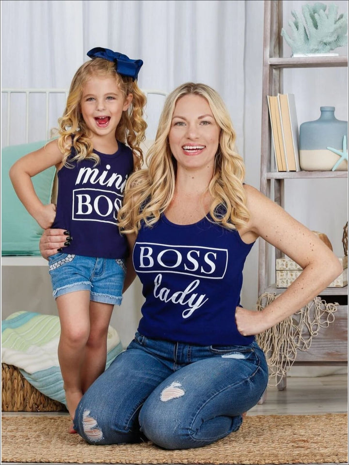 Mommy & Me Boss Lady & Mini Boss Graphic Tank - Mommy & Me Top