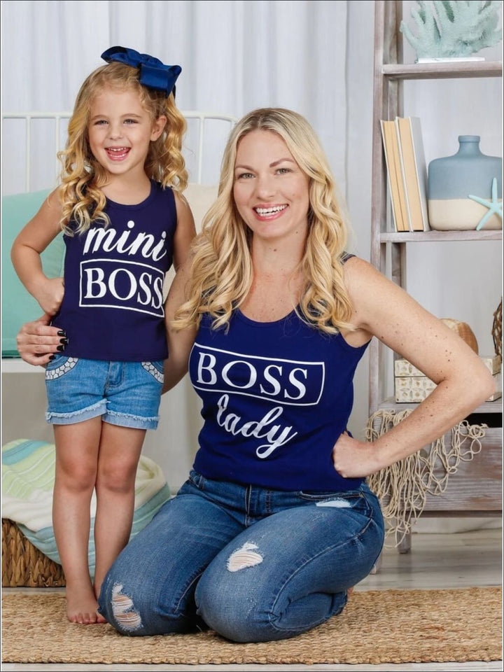 Mommy & Me Boss Lady & Mini Boss Graphic Tank - Mommy & Me Top