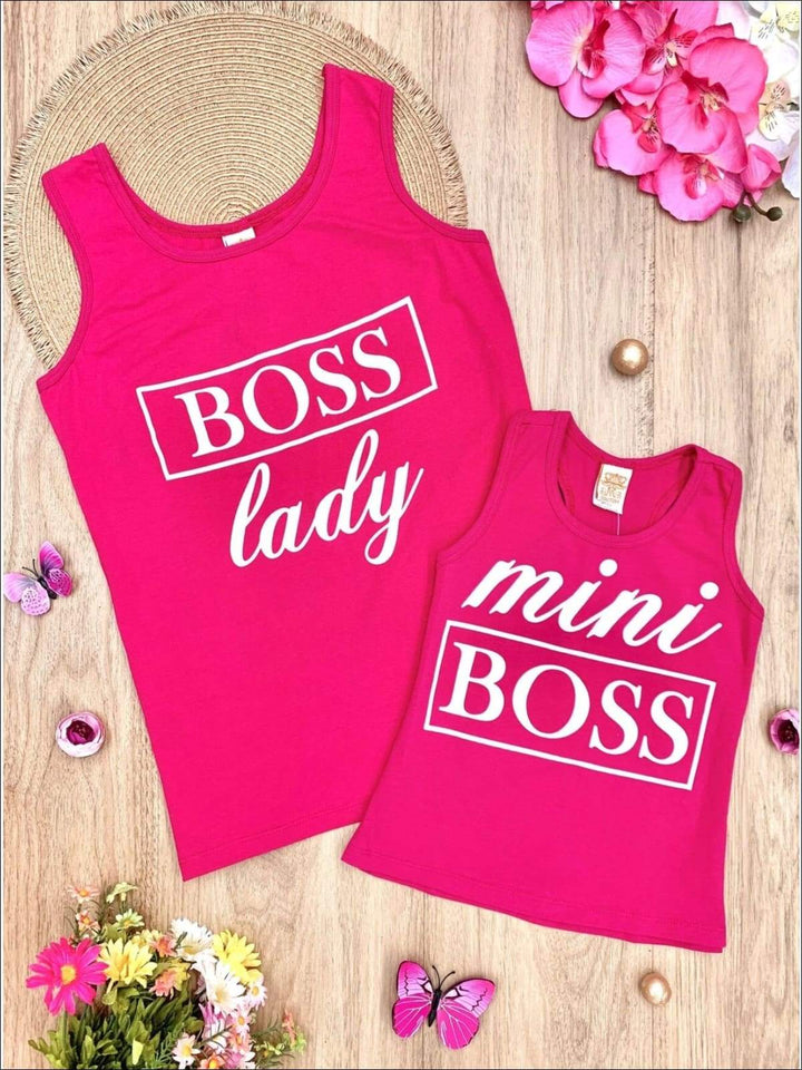 Mommy & Me Boss Lady & Mini Boss Graphic Tank - Mommy & Me Top