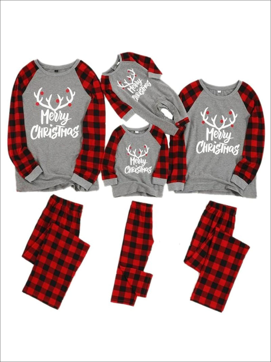 Mommy & Me Cozy Plaid Long Sleeve Holiday Pajamas - Mommy & Me Pajama