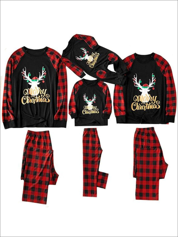 Mommy & Me Cozy Plaid Long Sleeve Holiday Pajamas - Mommy & Me Pajama