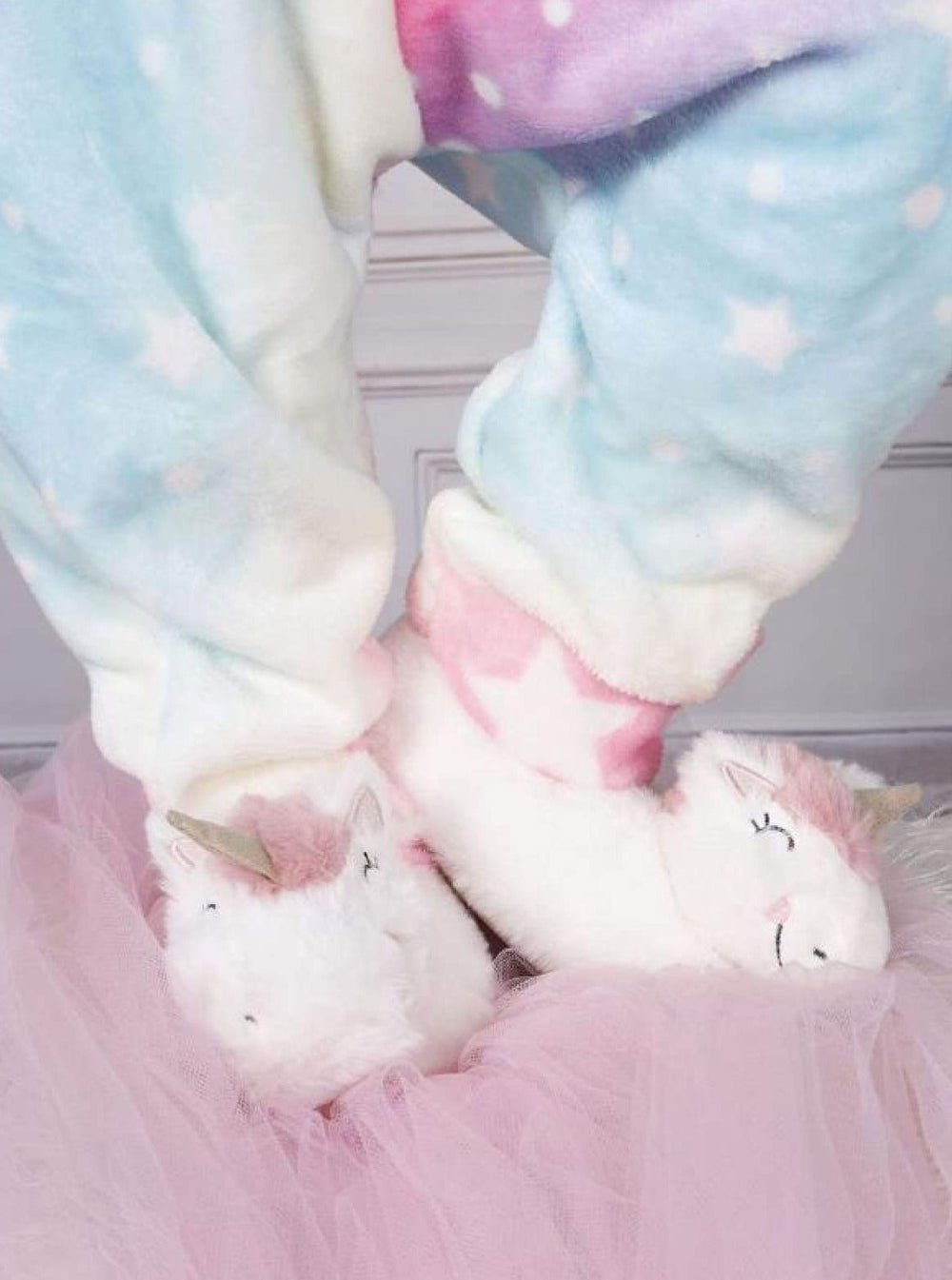 Mommy & Me Plush Unicorn Slippers - Unicorn Slippers