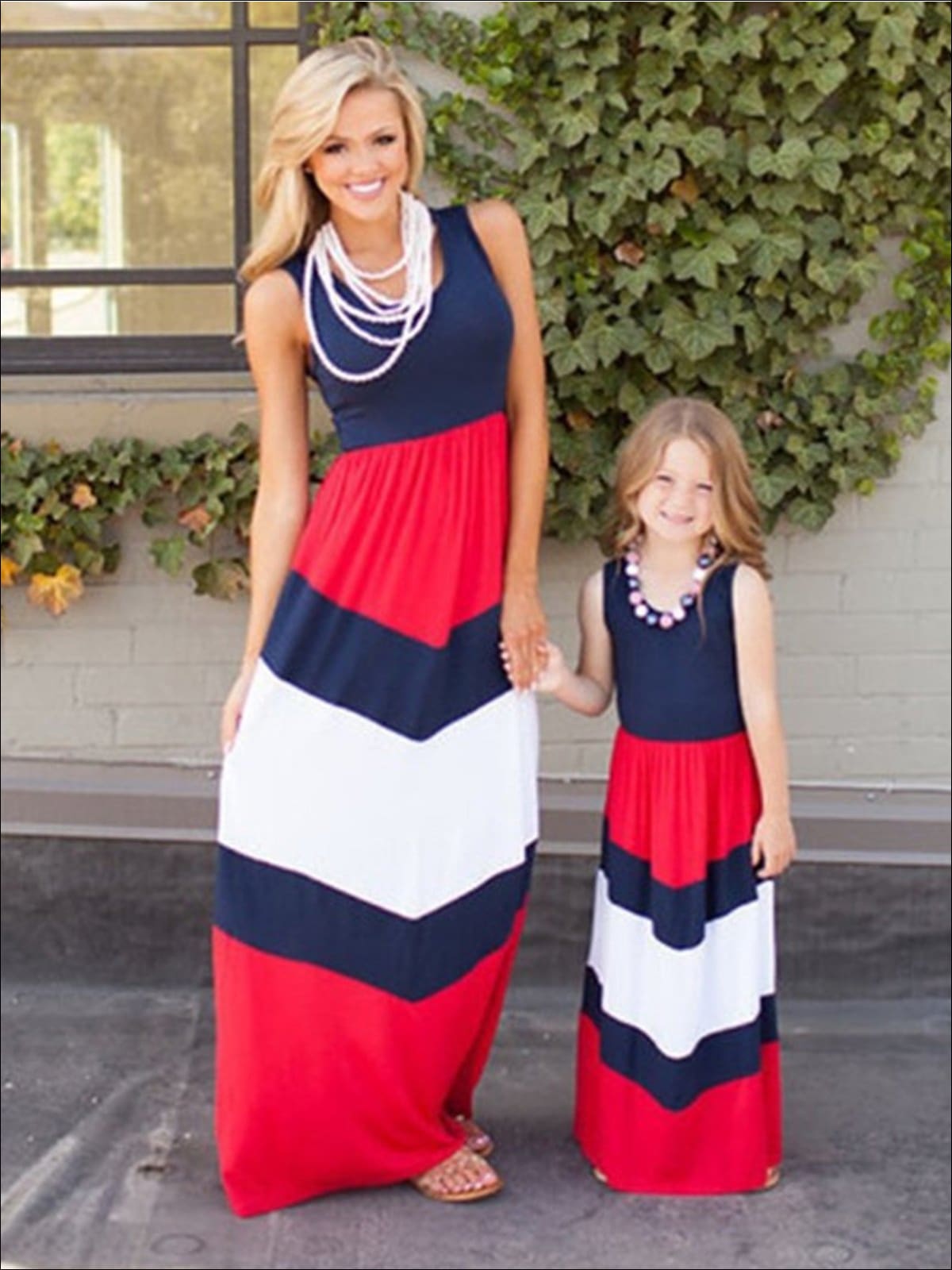 Mommy and Me Striped Boho Halter Dress – Mia Belle Girls