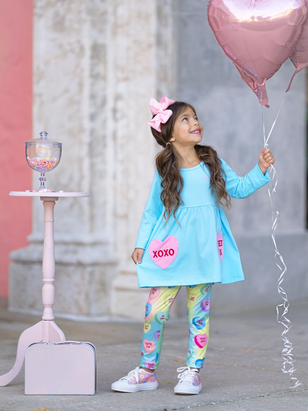 Sweethearts Conversational Heart Tunic and Legging Set