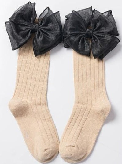 Girls Pitter Patter Bow Socks -Mia Belle Girls