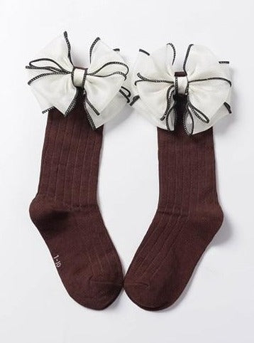 Girls Pitter Patter Bow Socks -Mia Belle Girls