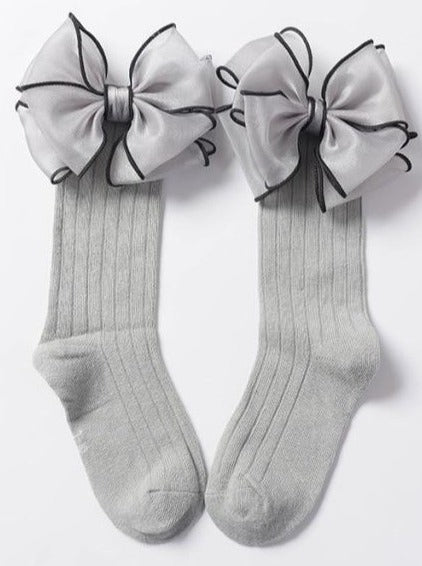 Girls Pitter Patter Bow Socks -Mia Belle Girls