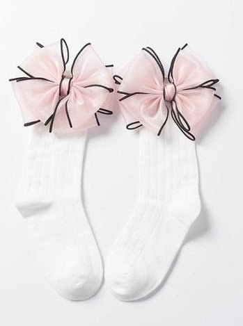 Girls Pitter Patter Bow Socks -Mia Belle Girls