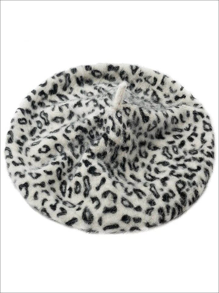 Kids Sassy & Casual Animal Print Beret | Accessories - Mia Belle Girls