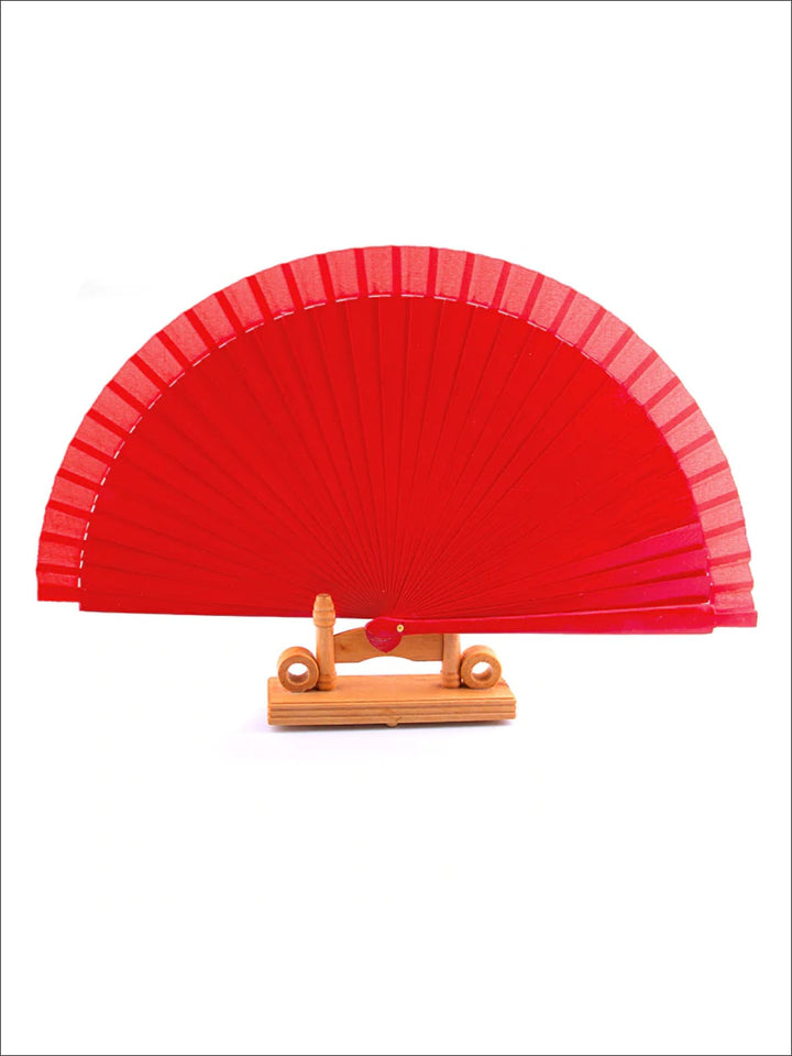 Halloween Accessories | Wooden Spanish Flamenco Fan | Mia Belle Girls