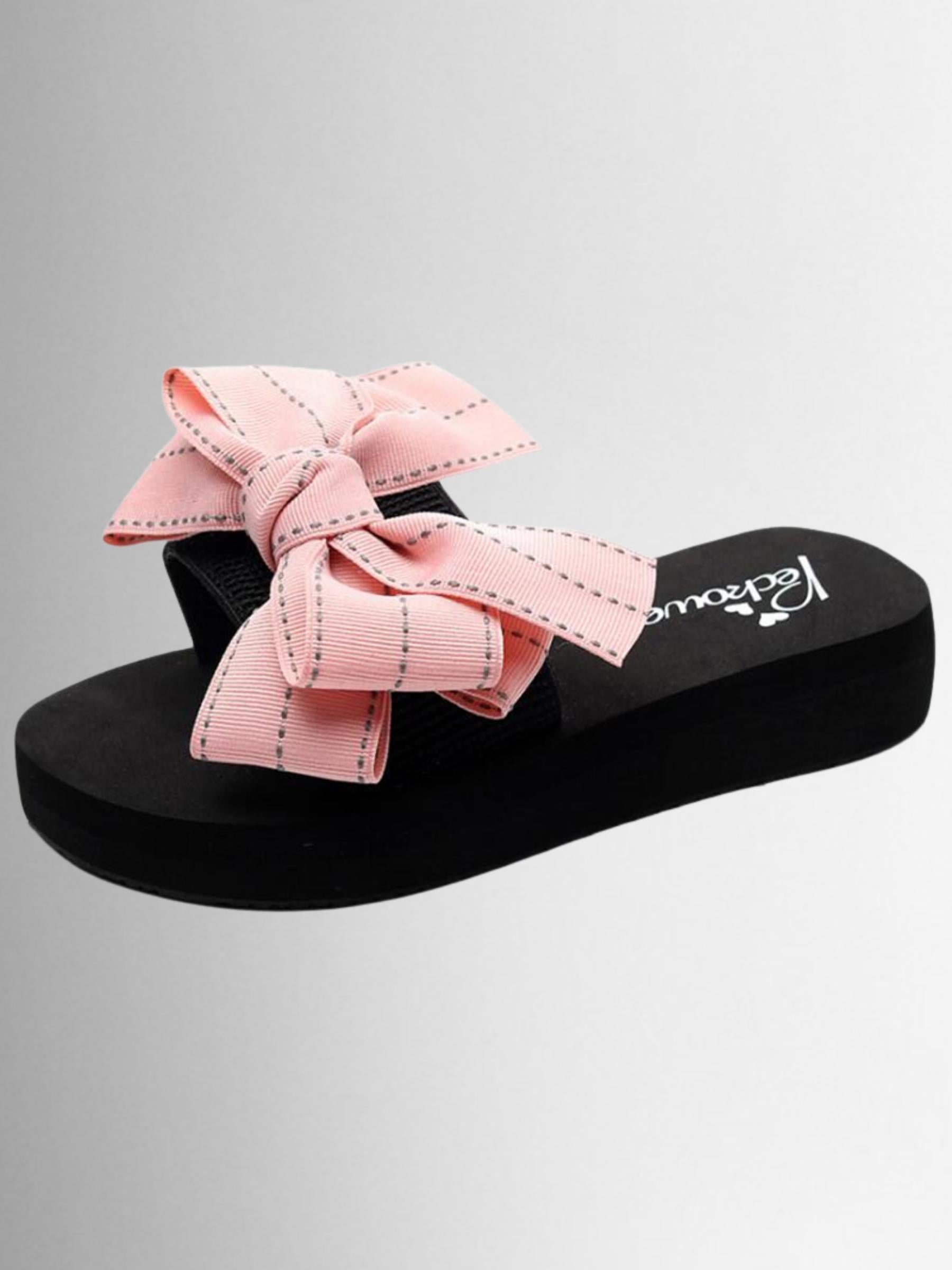 Girls Bow Flip Flops By Liv and Mia - Mia Belle Girls