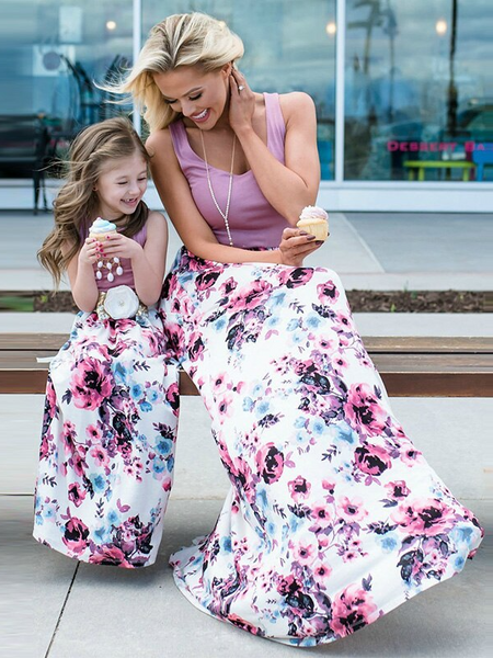 Edited Pieces Petite Floral Maxi Dress // Mom + Me Outfits