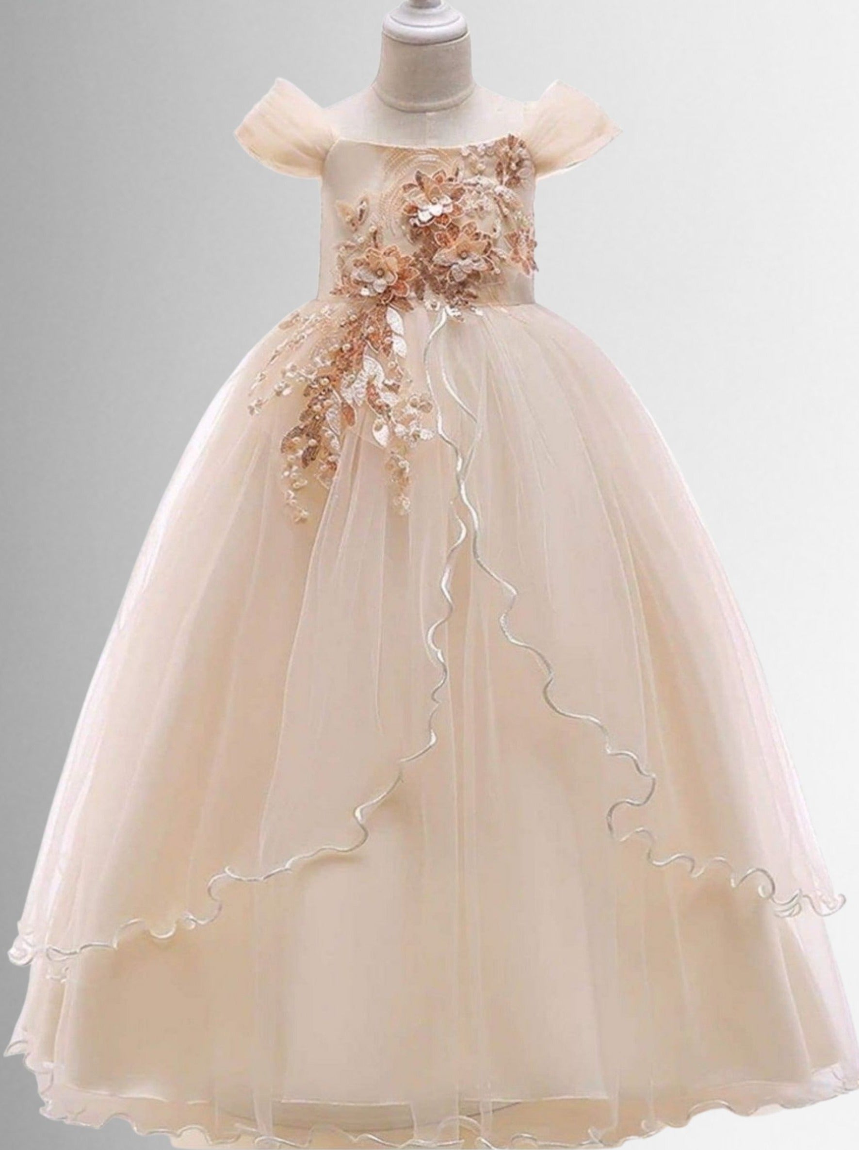 Girls Formal Dresses | Regal Beauty Embellished Princess Gown – Mia ...