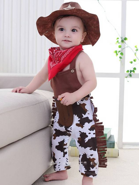 BABY COW GIRL 3/4 ANNI COSTUME Costume da cowgirl (gilet, gonna, ca