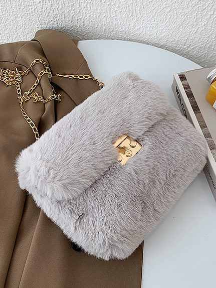 Faux Fur Luxury Handbag Purse | Faux Fur Shopper Bag Purse | Design Bag  Shoulder Fur - Shoulder Bags - Aliexpress