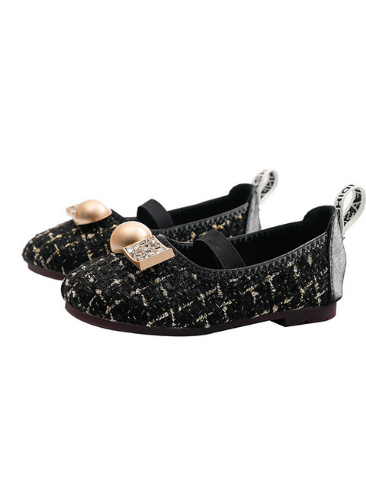 Tweed Classic Mary Jane Flats by Liv and Mia
