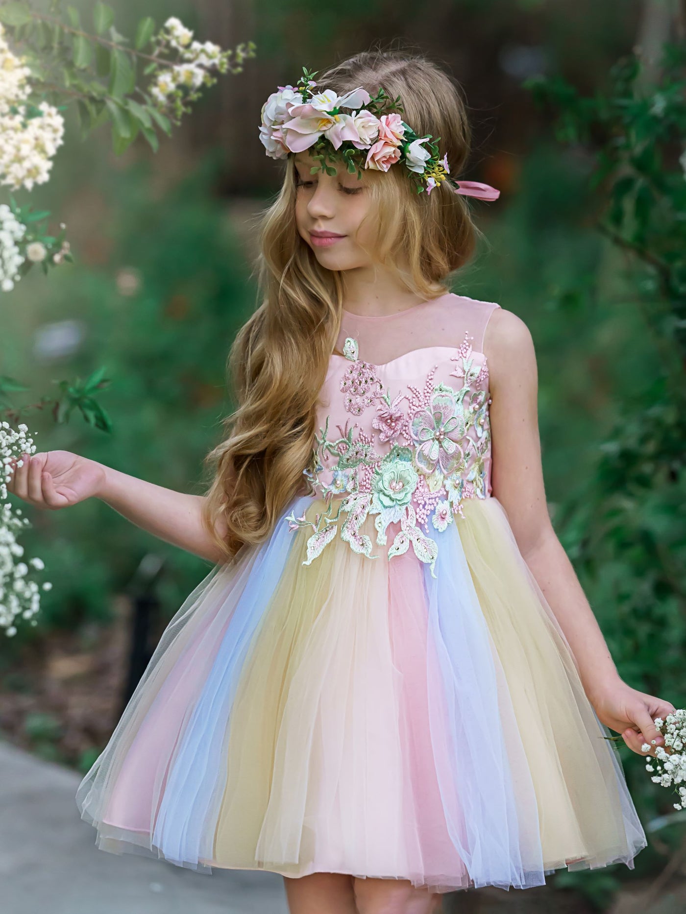 Little Girls Floral Special Occasion Dress | Toddler Easter Dresses ...