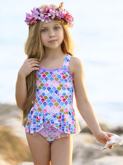 One Piece Girls Swimsuit, Cute Toddler Swimwear