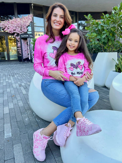 Mommy & Me Matching Tops | Be Mine Tie Dye Long Sleeve Top | Boutique ...