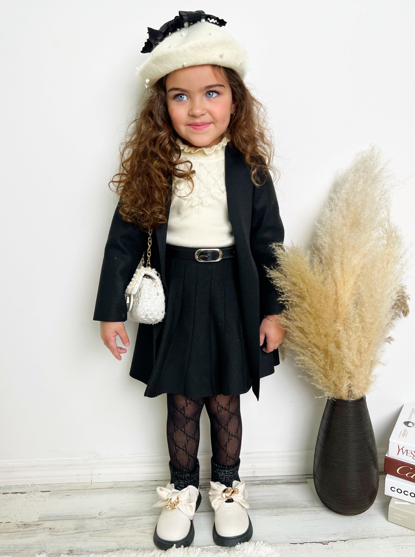 Mia Belle Girls Black Blazer | Little Girls Clothing Boutique