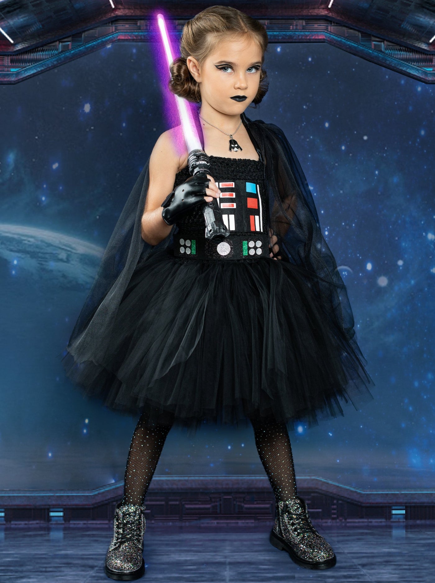 het beleid Verbeteren openbaar Girls Halloween Costumes | Star Wars Inspired Darth Vader Tutu Dress – Mia  Belle Girls