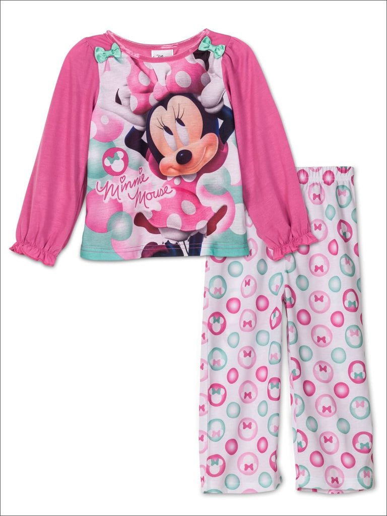 Minnie Mouse Toddler Girl's Dot Polyester and Fleece Pants Pajama