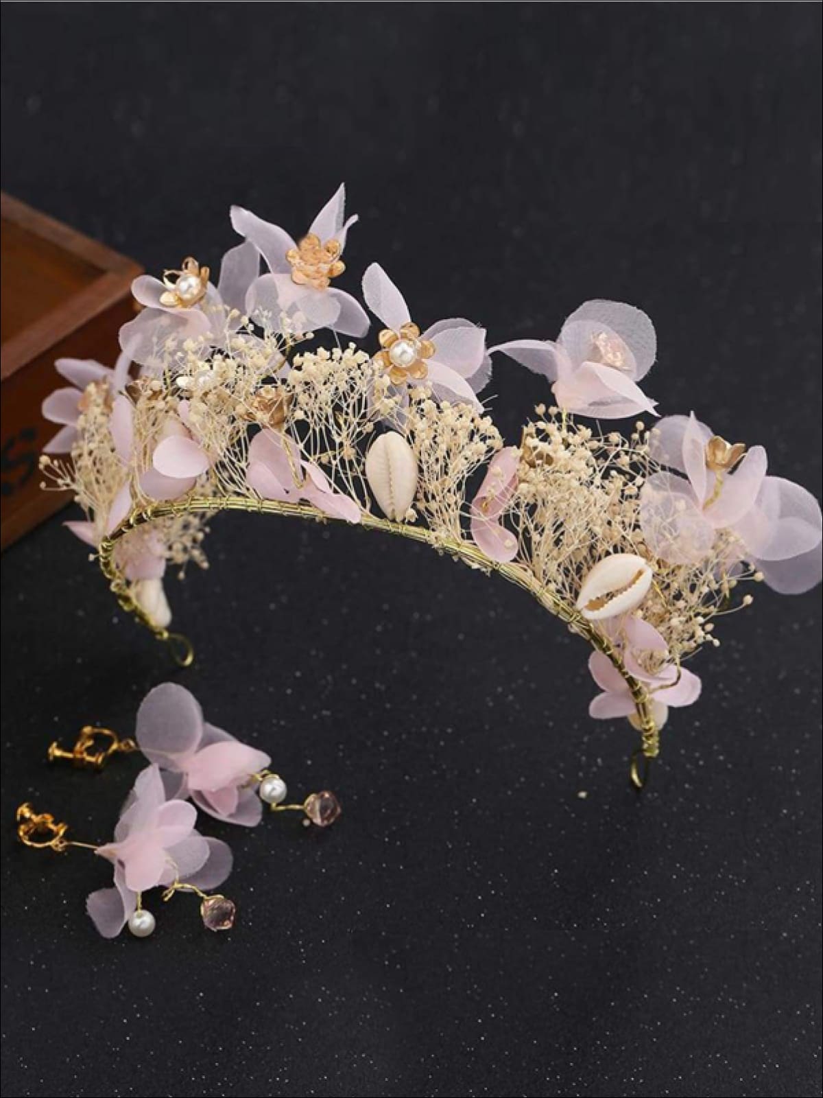 Flower Andamp; Seashell Mermaid Inspired Halo Tiara Andamp; Earrings ...