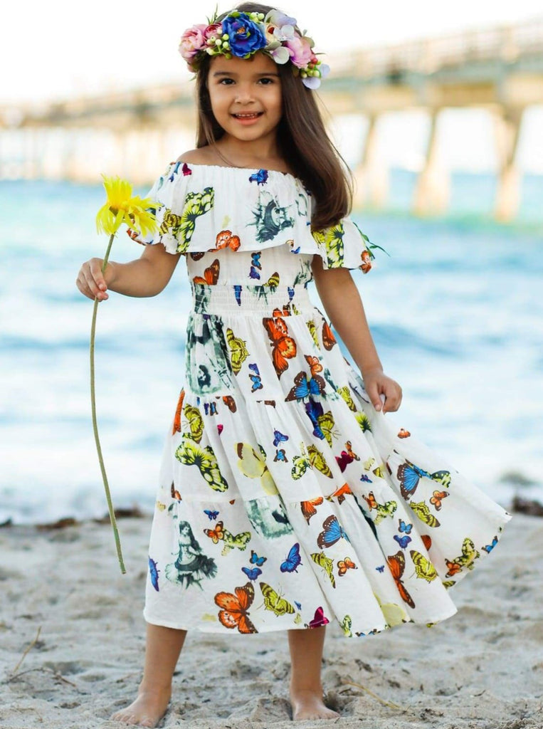 BabyGirl Cotton Black Sun Flower & Butterfly Tunic Dress Combo Pack fo –  The Venutaloza Store