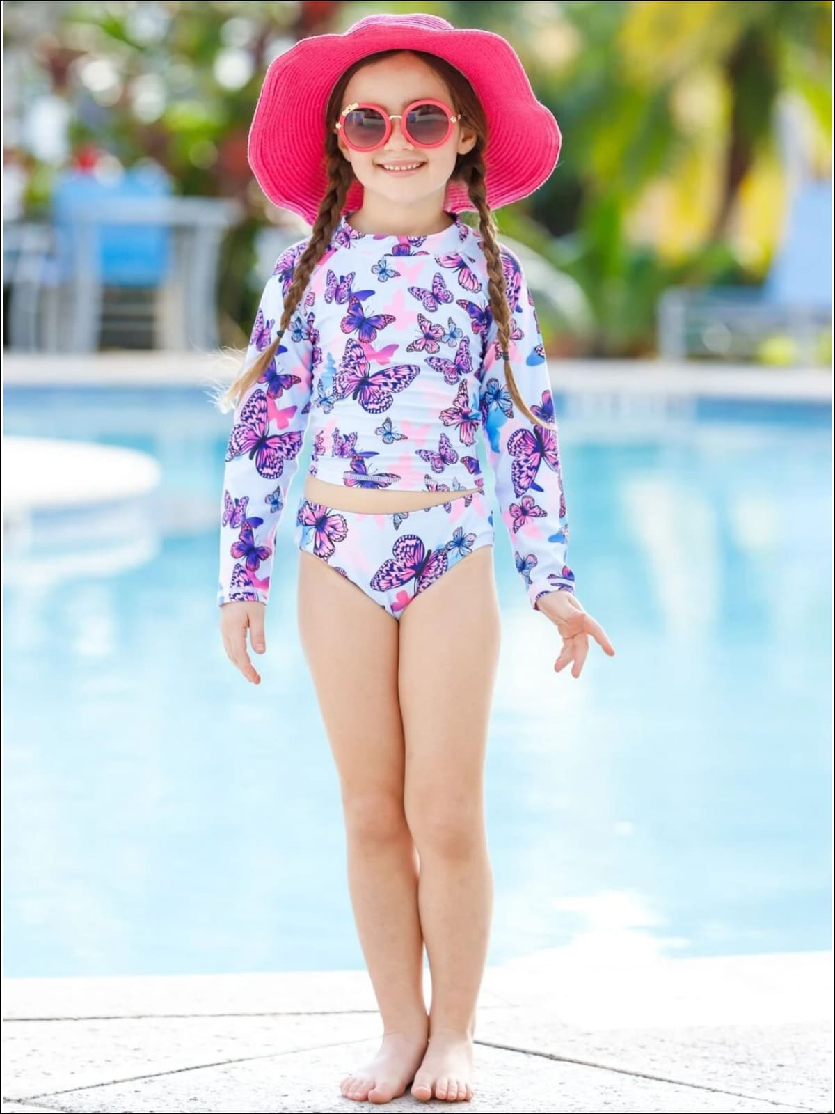 Mia Belle Girls on Instagram: “This swimsuit = add to cart moment 🌸🏝🌞  Shop Girls Precious Flower Rash Guard Tw…