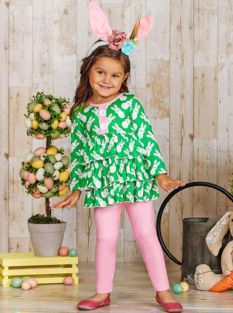 Toddler Easter Outfit  Tunic And Leggings Set - Mia Belle Girls