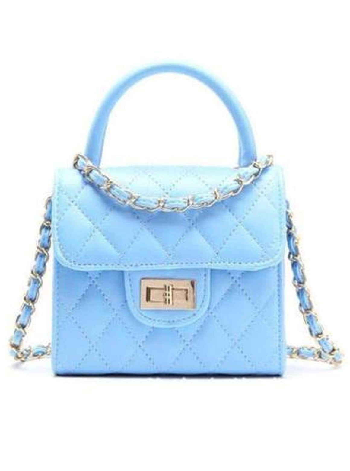 Ladies Baby-Blue Leather Purse with small handle | Mac-Lace Leather | Buy  Online