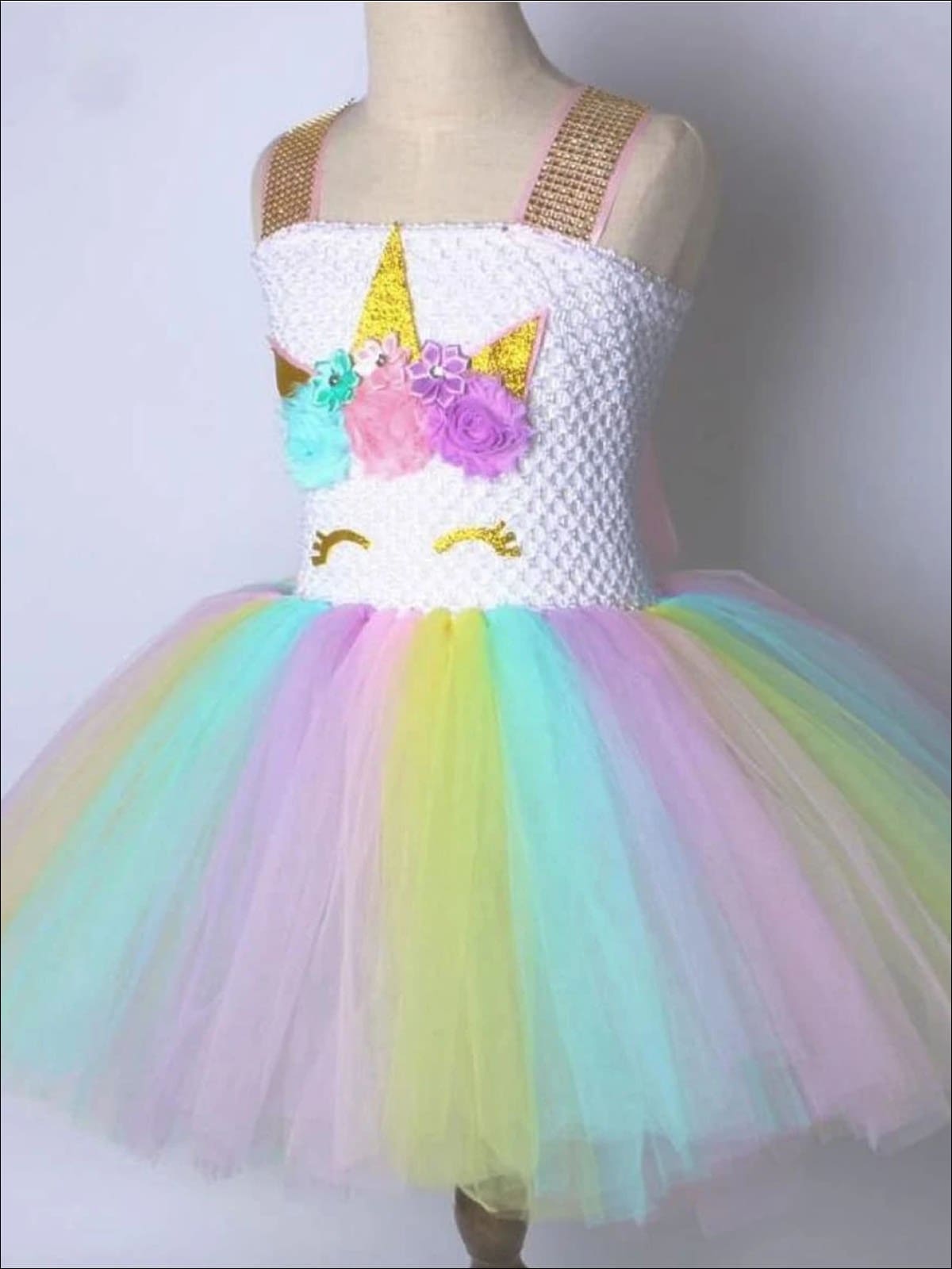 Girls Shimmering Rainbow Unicorn Tutu Dress – Mia Belle Girls