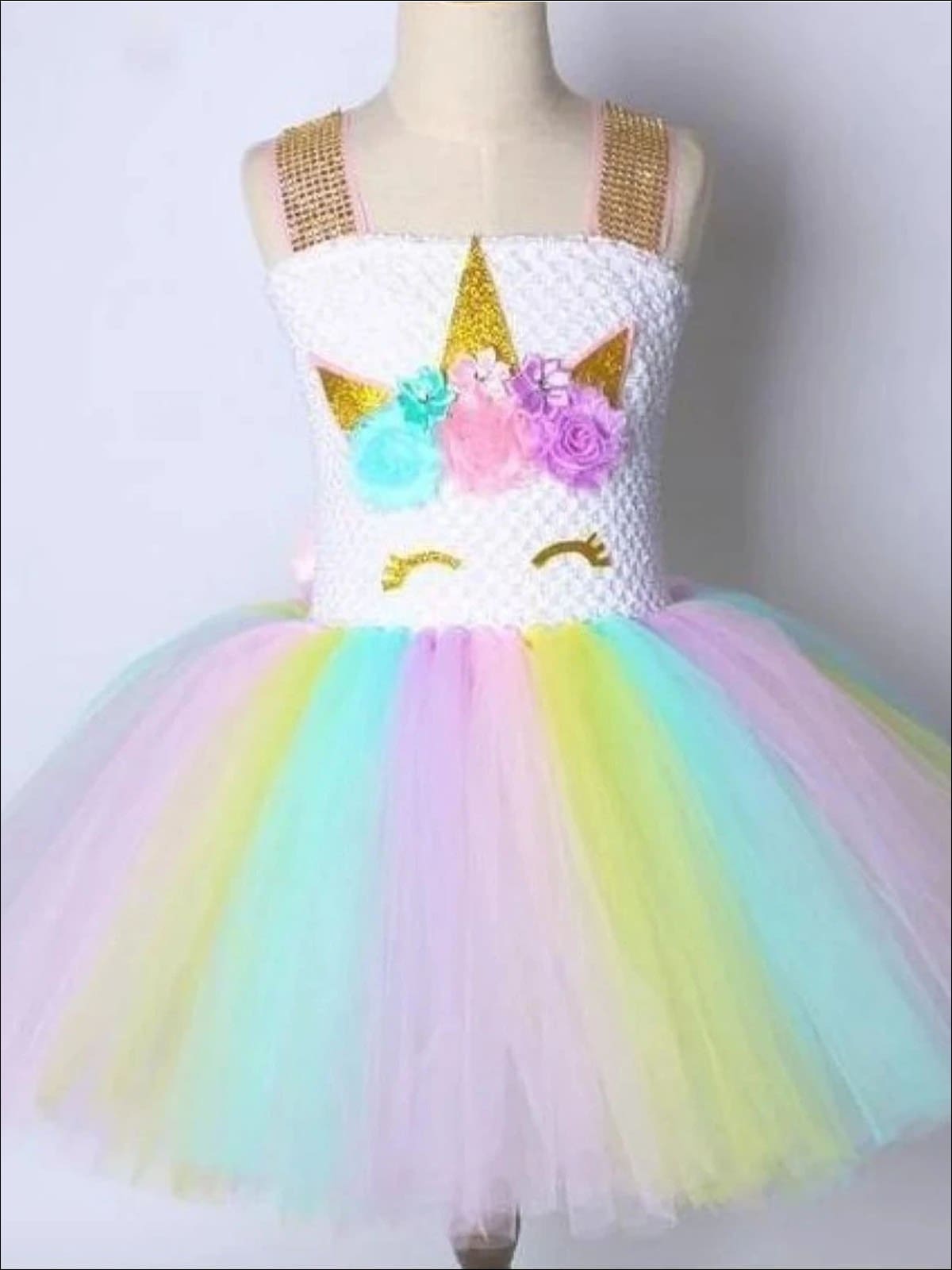 Girls Shimmering Rainbow Unicorn Tutu Dress – Mia Belle Girls