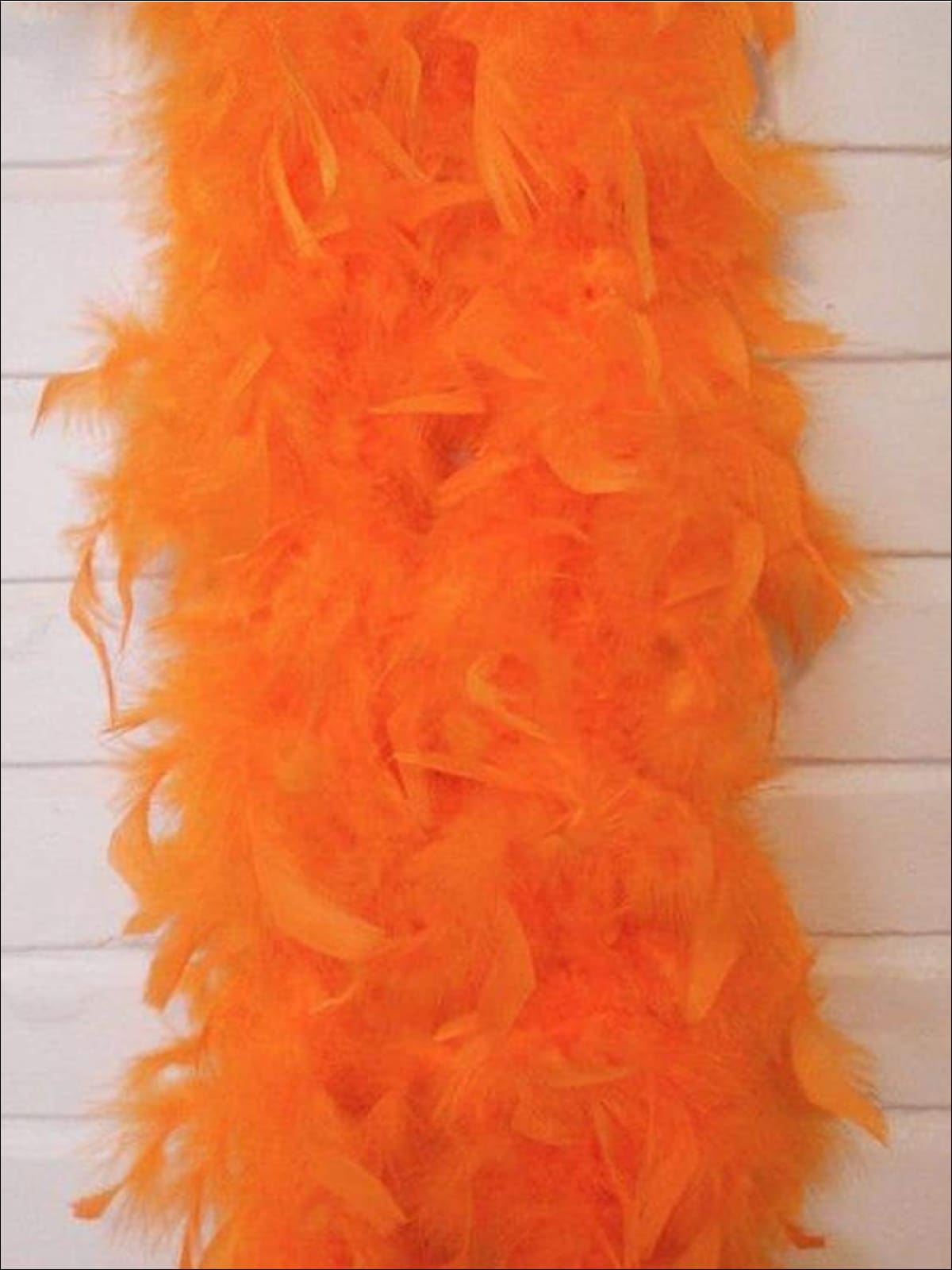 Girls Vintage Style Feather Boa Shawl ( Multiple Color Options) - orange - Girls Halloween Costume