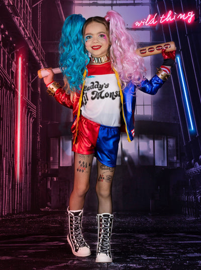 Girls Halloween Costumes | Cute Harley Quinn Costume | Mia Belle Girls
