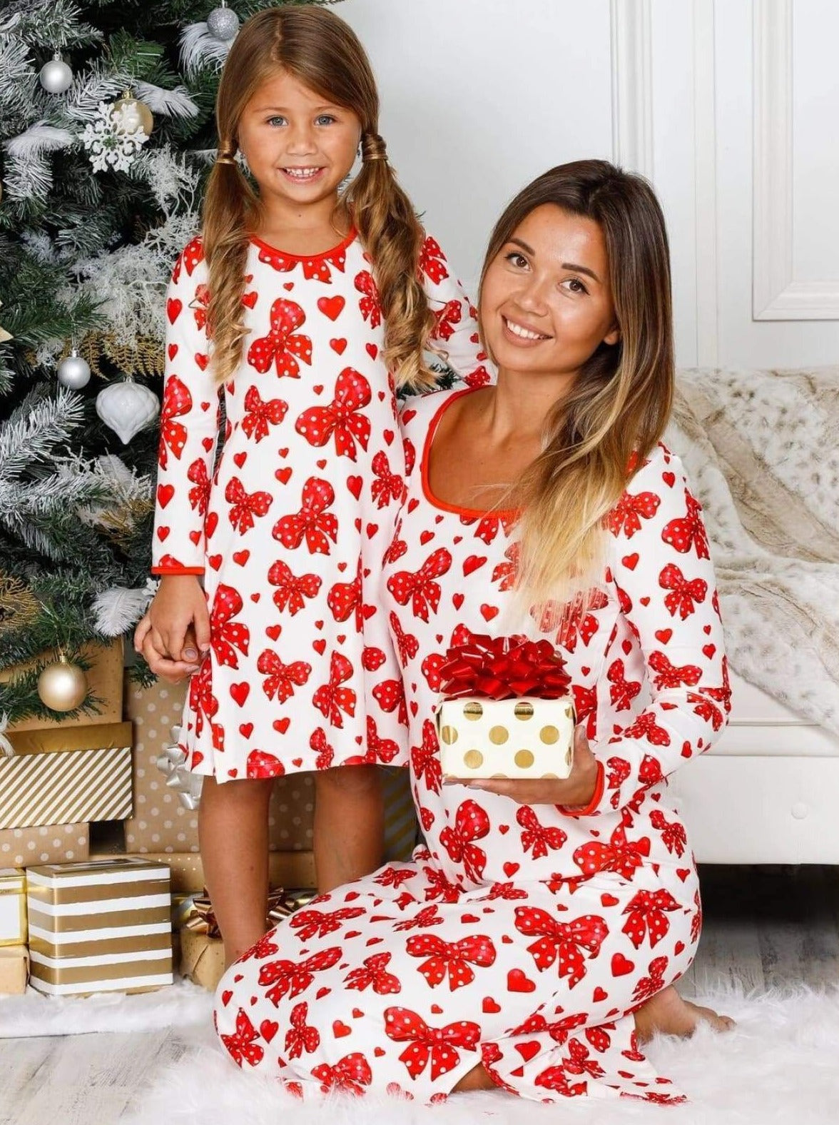 Kids Pajamas Sets | Matchy Nightgown Pajamas - Mia Belle Girls