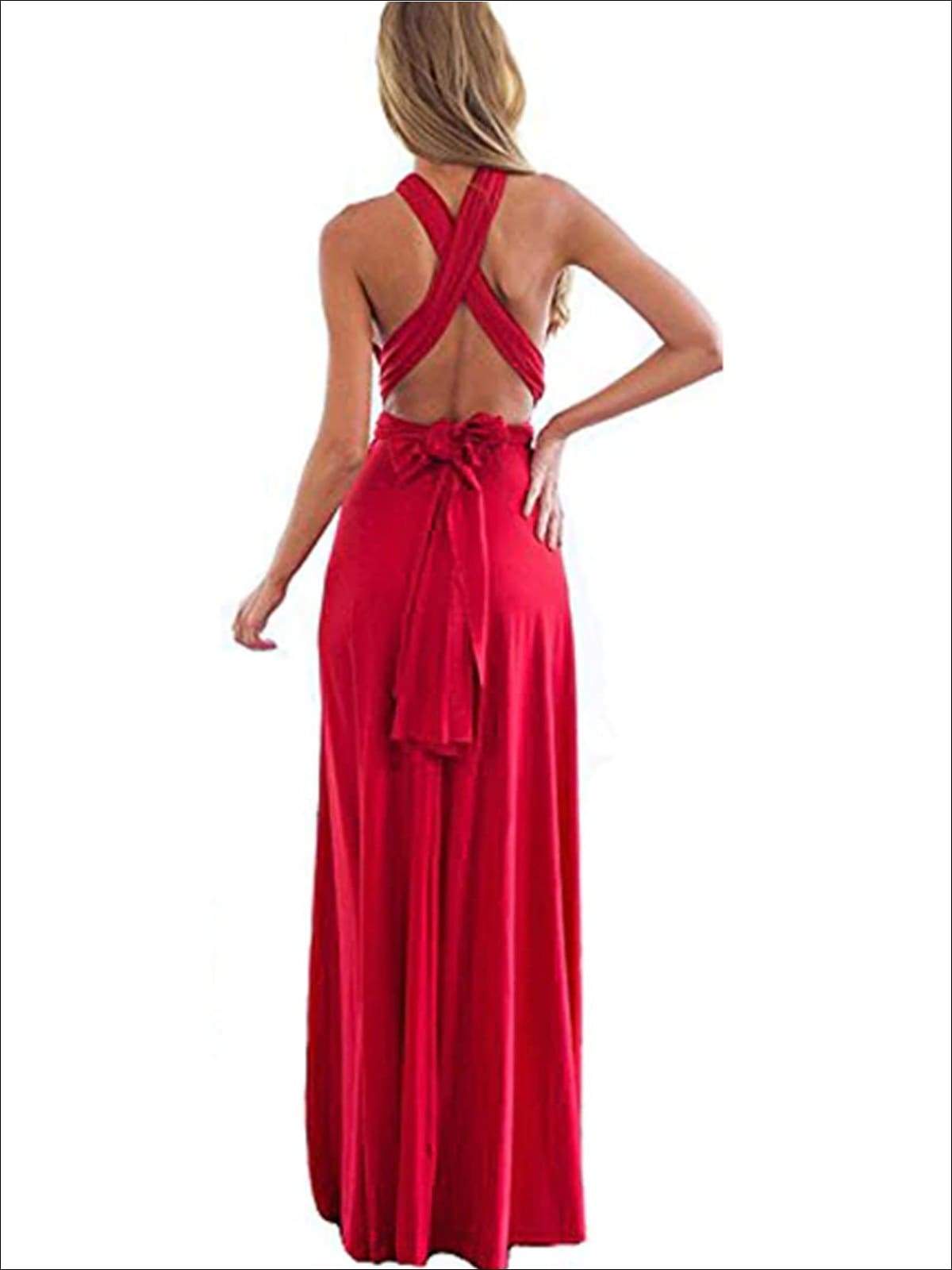 RED INFINITY DRESS WITH BRA CUP, Women's Fashion, Dresses & Sets